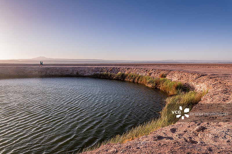 智利阿塔卡玛盐滩的眼睛图片素材