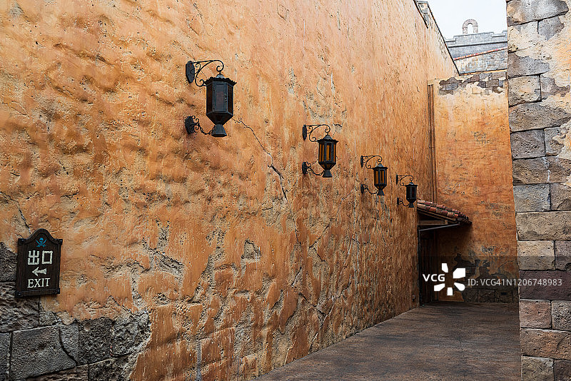 老砖房的出入口图片素材