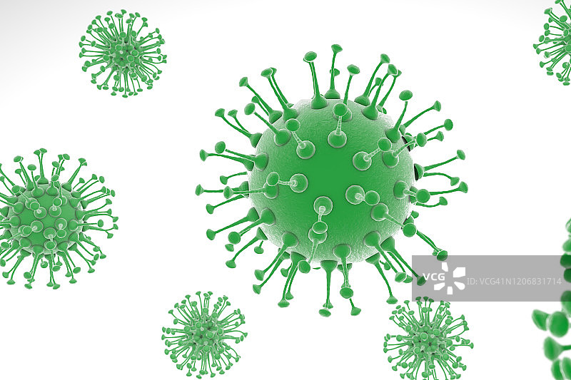数字渲染的冠状病毒图片素材