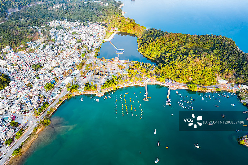 航拍香港大美督老村图片素材
