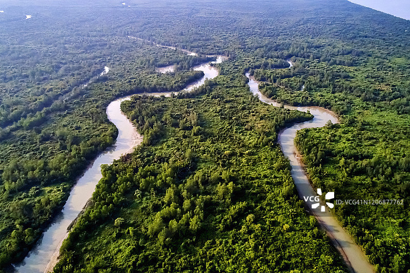缅甸伊洛瓦底江三角洲的自然保护区图片素材