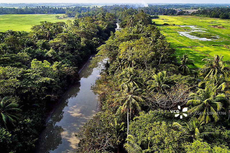 缅甸伊洛瓦底江三角洲的博加莱乡村图片素材