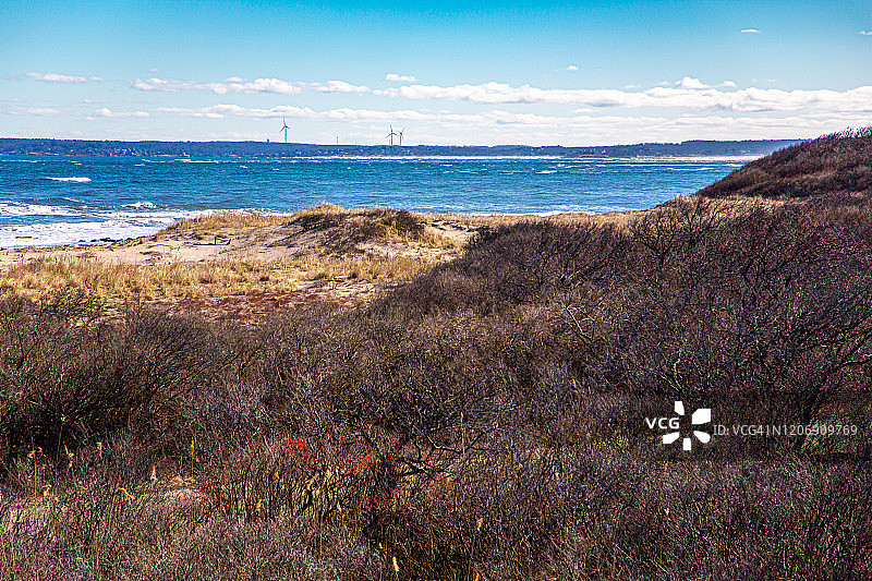 马萨诸塞州普拉姆岛瞭望塔视野图片素材