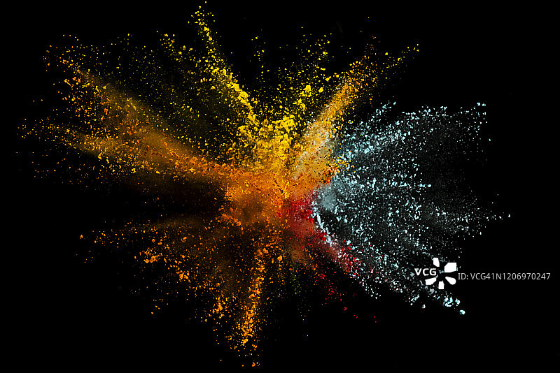 彩色粉末爆炸图片素材