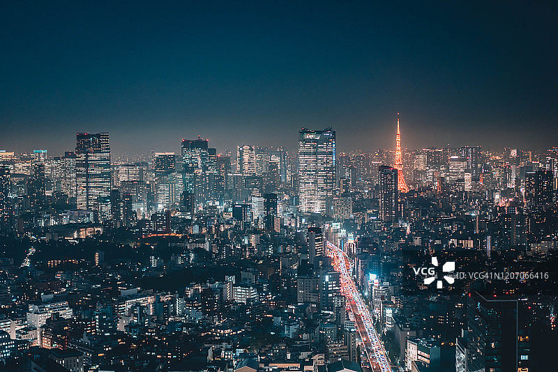 东京夜景图片素材