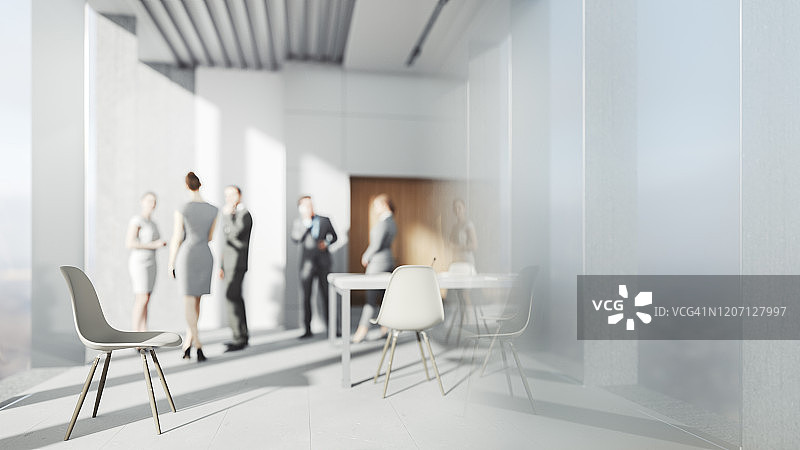 在现代会议室里的商务人士图片素材