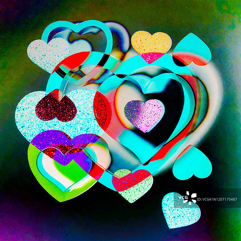 抽象心形图案图片素材