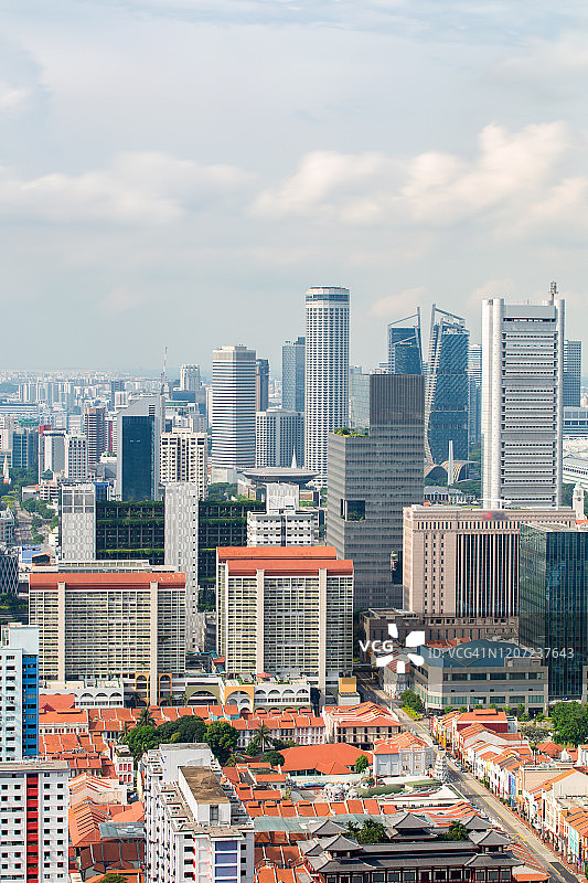 新加坡城市天际线商业建筑金融区风光图片素材