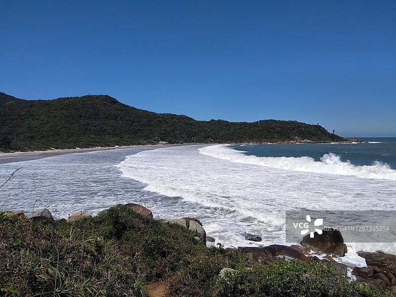 弗洛里亚诺波利斯沉船海滩，巴西圣卡塔琳娜州图片素材
