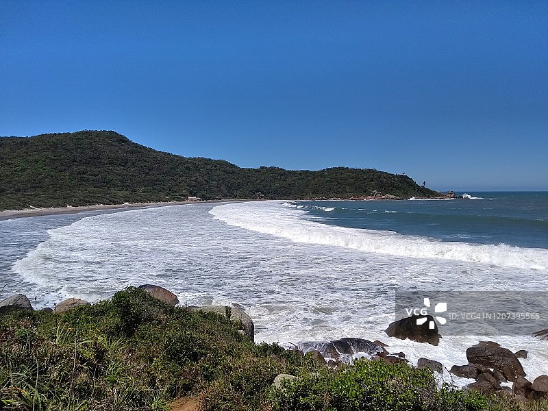 弗洛里亚诺波利斯沉船海滩，巴西圣卡塔琳娜州图片素材