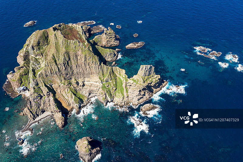 韩国独岛鸟瞰图片素材