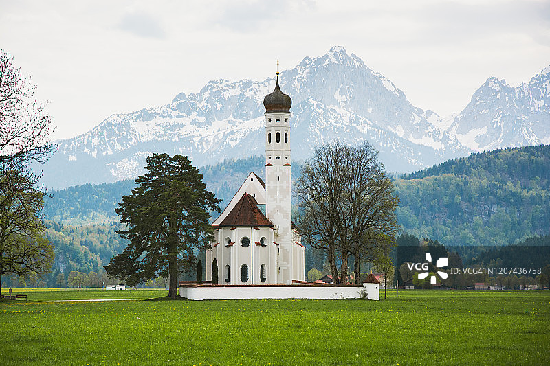德国阿尔高地区圣科洛曼教堂图片素材