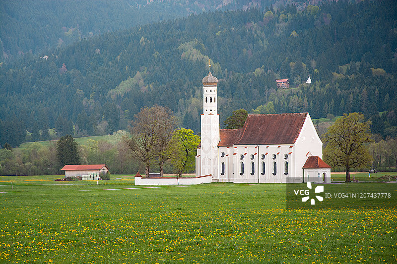 德国阿尔高地区圣科洛曼教堂图片素材