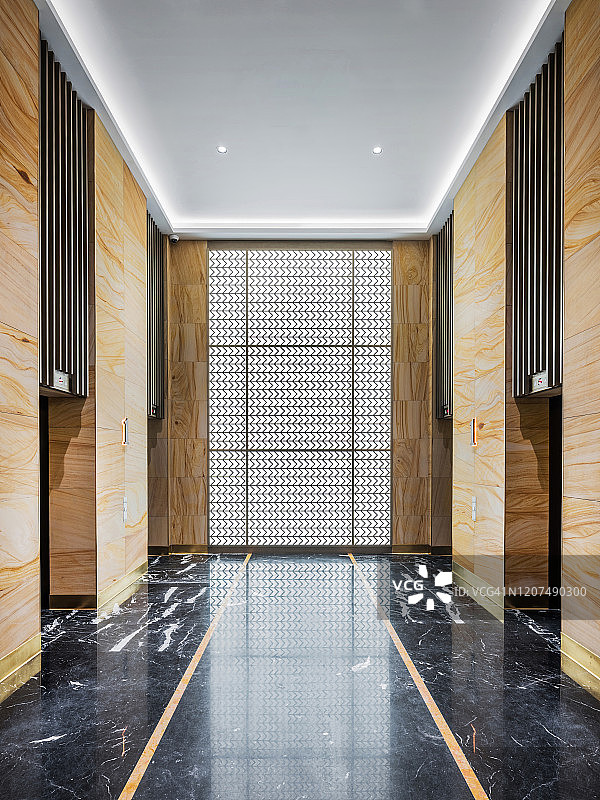酒店电梯前的大厅图片素材