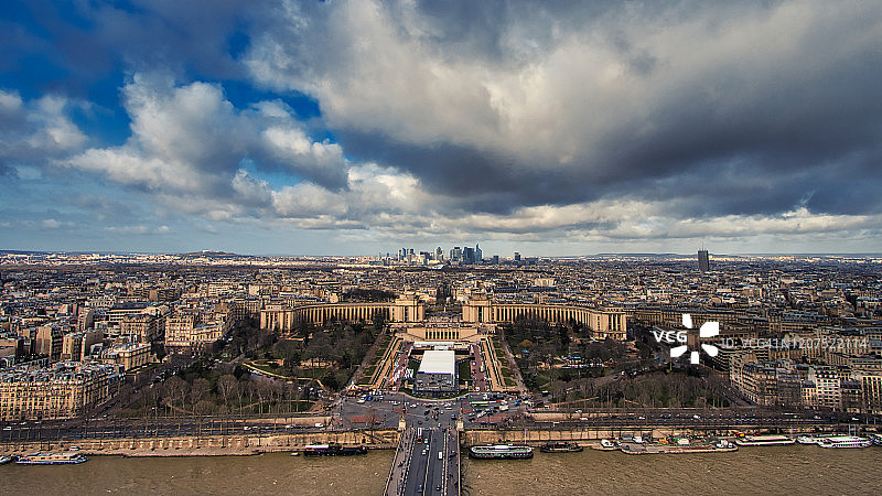 巴黎鸟瞰图图片素材