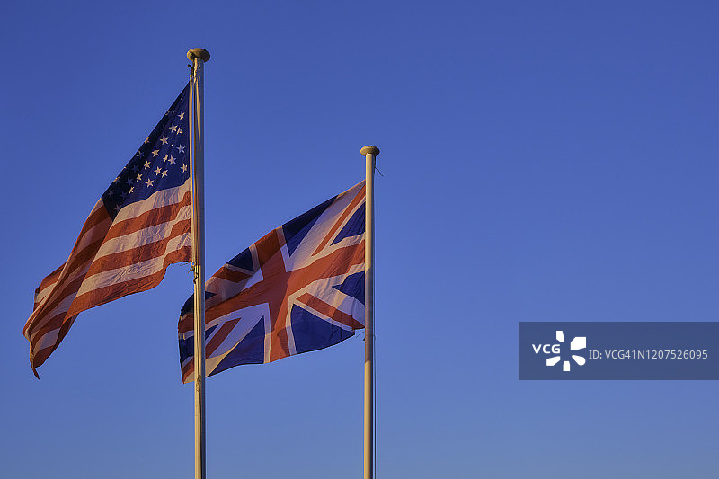 美国和英国国旗图片素材
