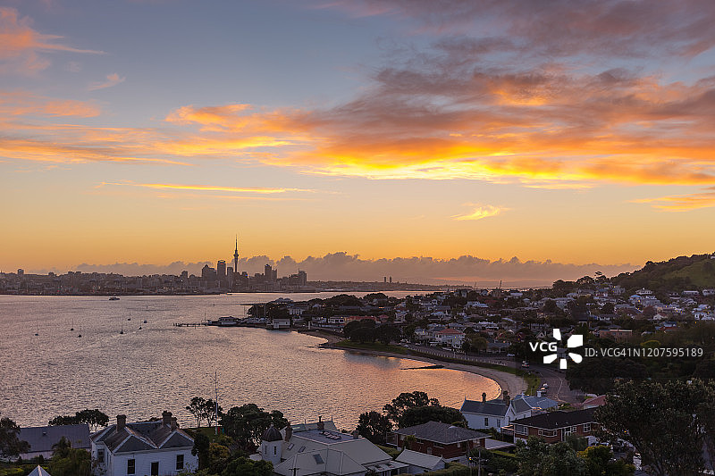 奥克兰城市日落图片素材