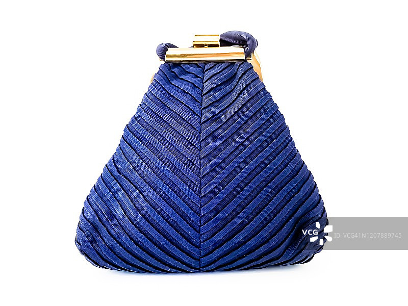 蓝色复古手拿包图片素材
