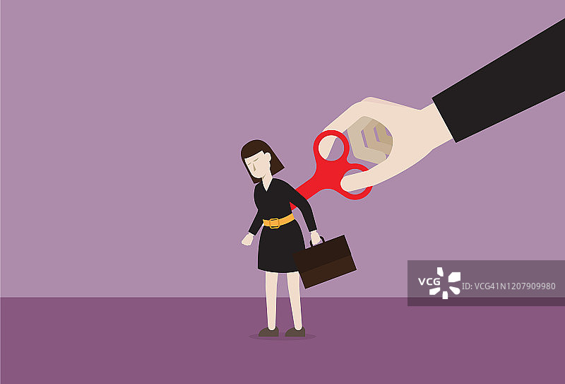 经理用发条钥匙启动一位女商人图片素材