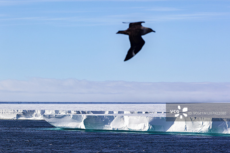 南极洲罗斯冰架和罗斯海图片素材