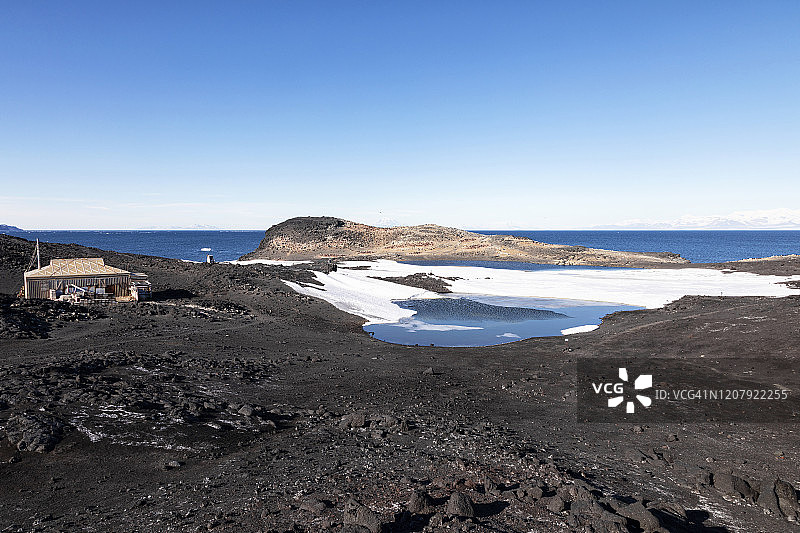 南极洲罗斯岛罗伊斯角沙克尔顿小屋图片素材