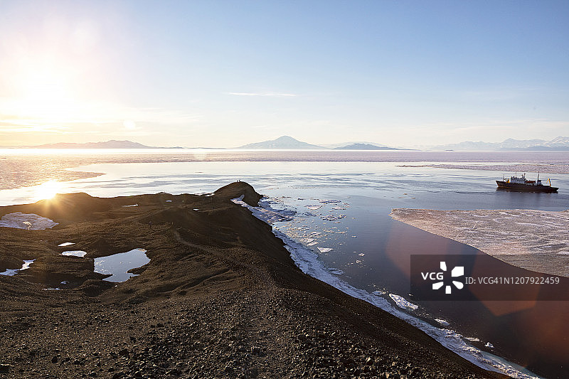 哈特角的罗斯海，罗斯岛，南极洲图片素材