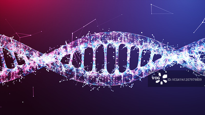 DNA线框未来科技数字设计抽象背景图片素材