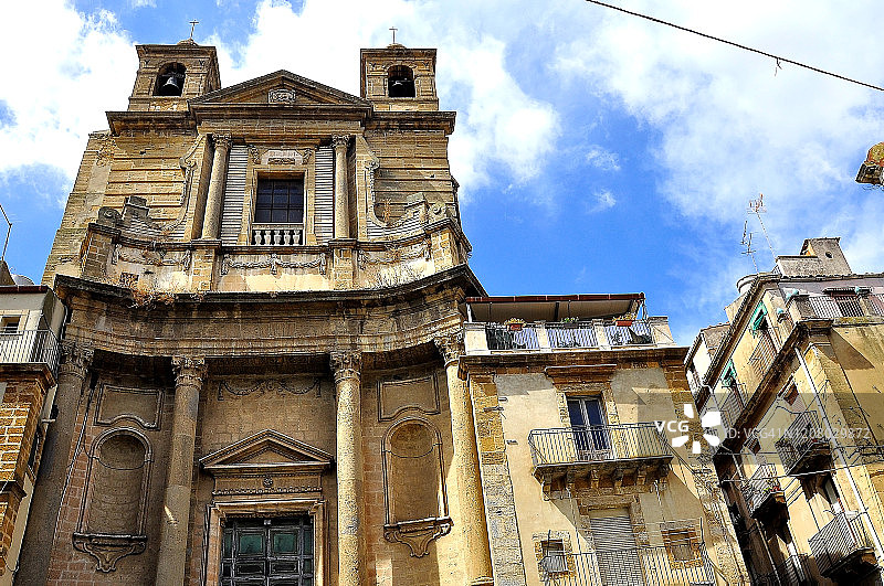 欧洲意大利西西里岛卡塔尼亚：卡尔塔吉罗内圣多明我教堂图片素材