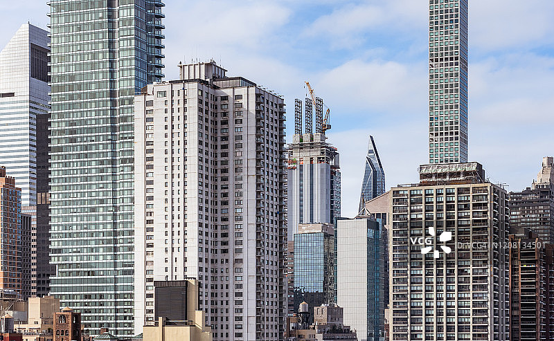 从纽约罗斯福岛缆车看到的景色图片素材