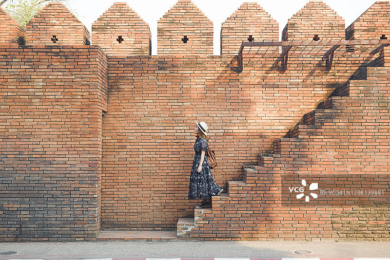 在清迈塔佩门观光图片素材