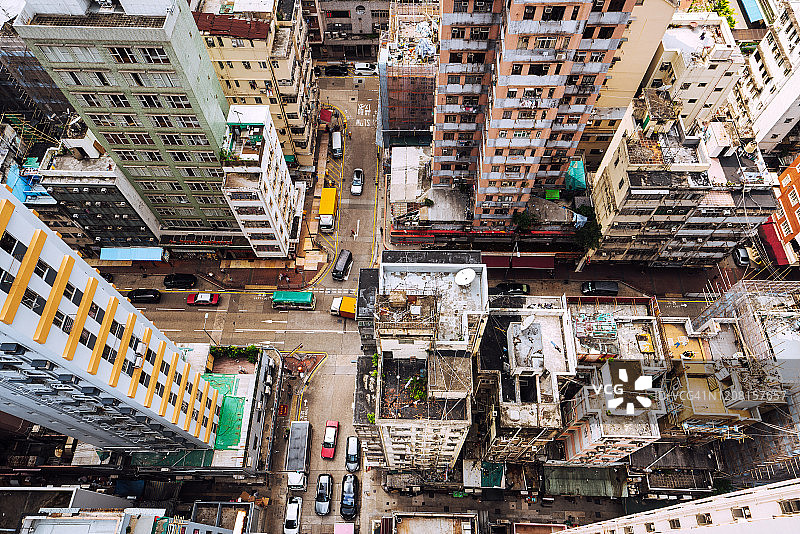 香港九龙区俯视图图片素材