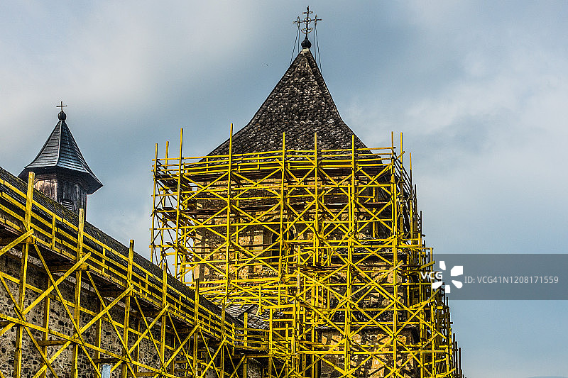 苏切维察修道院，布科维纳，摩尔达维亚，罗马尼亚图片素材