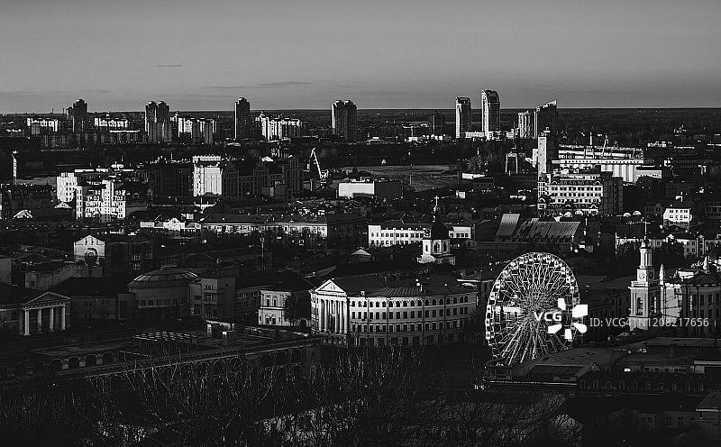 基辅城市全景图片素材