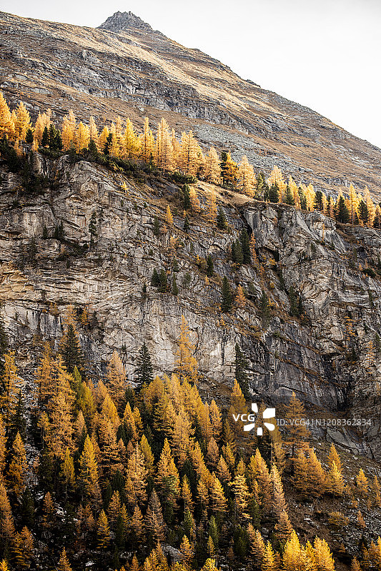 秋季奥地利克恩顿州默尔塔尔冰川悬崖图片素材
