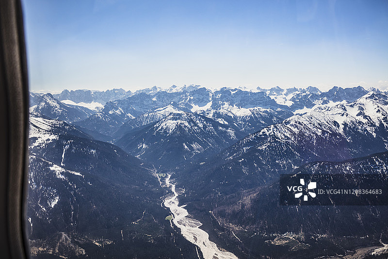 德国卡文德尔山脉里斯塔尔山谷鸟瞰图片素材