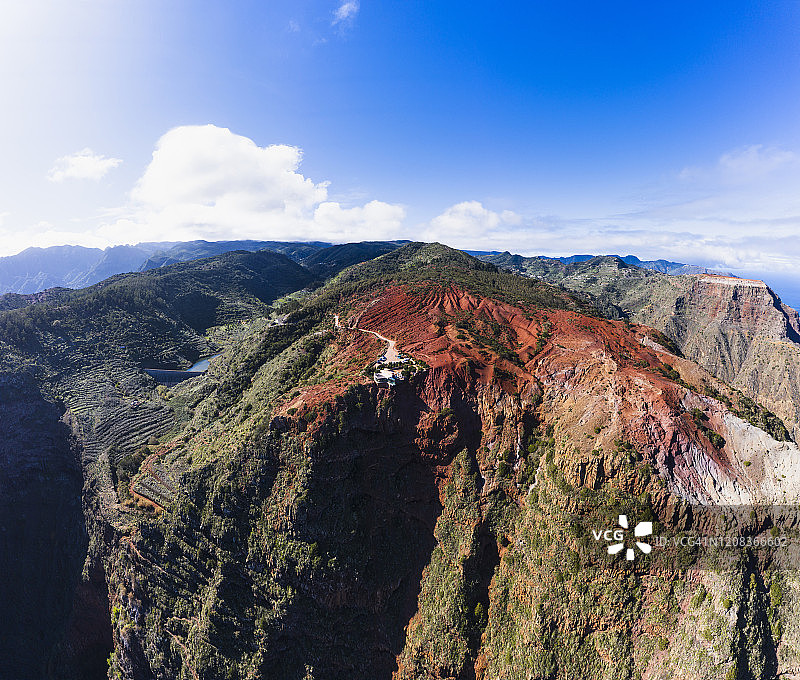 西班牙加那利群岛阿古洛阿布兰特观景台鸟瞰图片素材