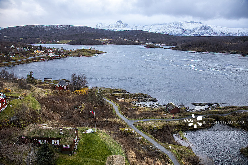 位于挪威诺尔兰郡博德市的萨尔特流海峡图片素材