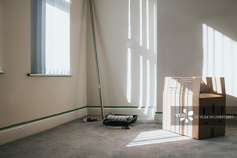 空房间里的盒子图片素材