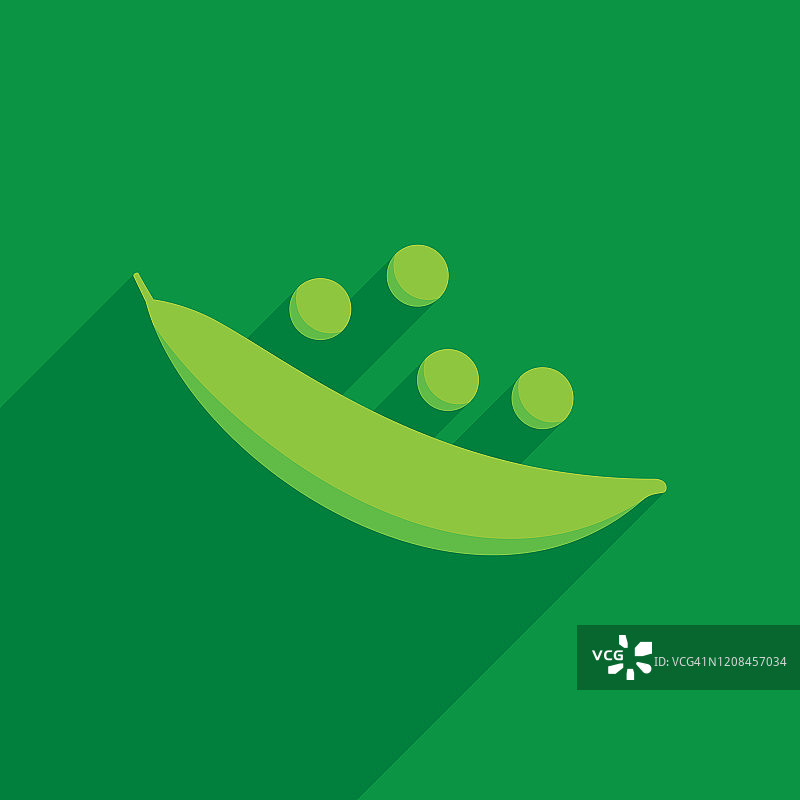 扁平风格豌豆荚图标图片素材
