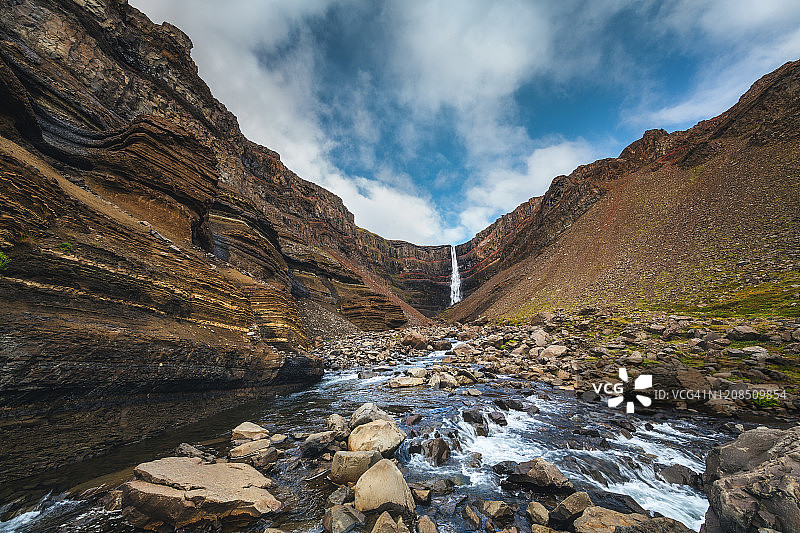 冰岛亨吉瀑布图片素材