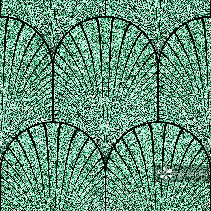 装饰艺术绿色黑色无缝图案图片素材