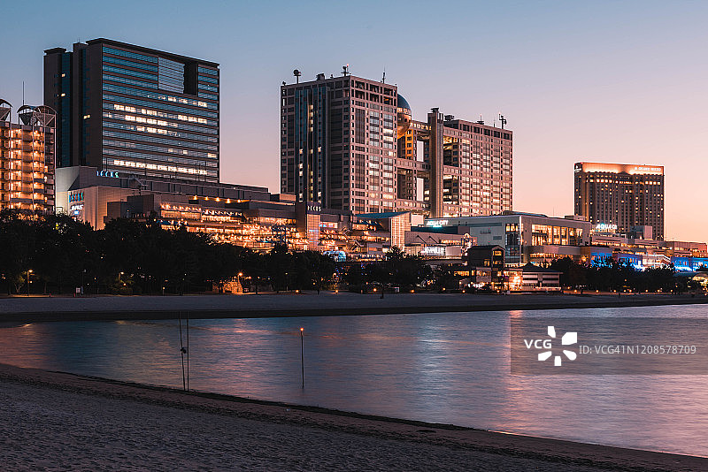 台场黄昏景色图片素材