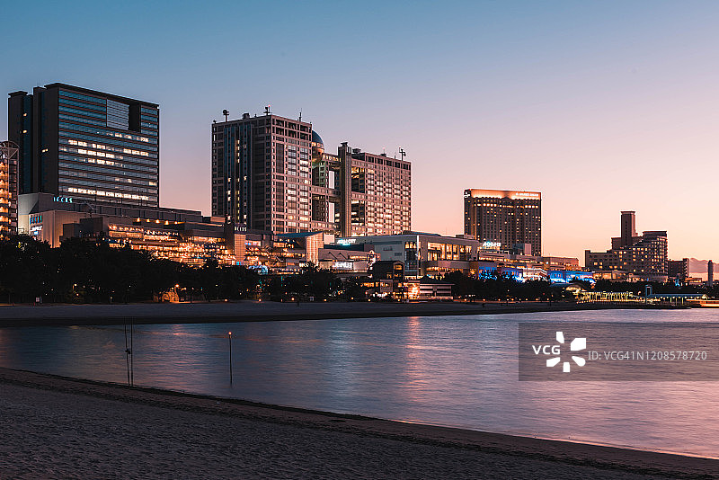 台场黄昏景色图片素材