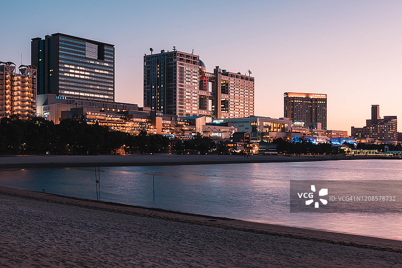 台场黄昏景色图片素材