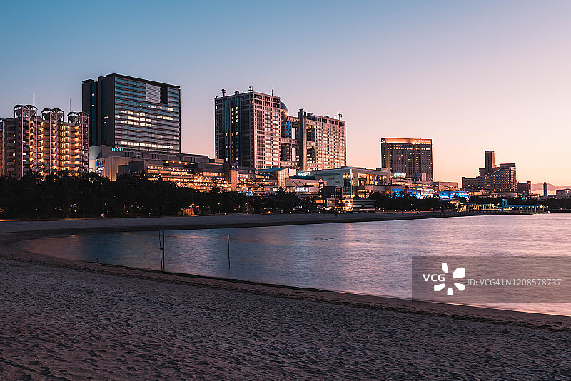 台场黄昏景色图片素材