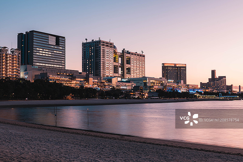 台场黄昏景色图片素材