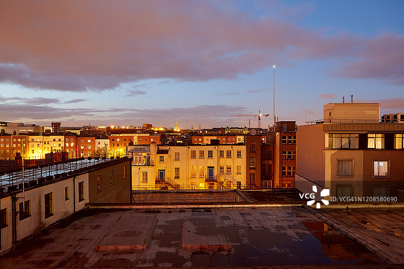 爱尔兰都柏林的天际线图片素材