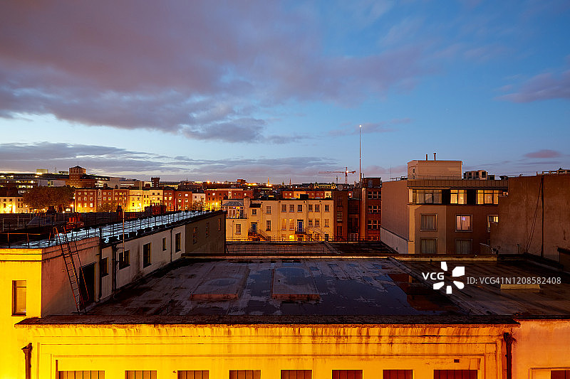 爱尔兰都柏林的天际线图片素材