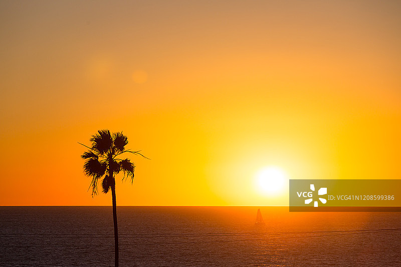 加州的日落图片素材