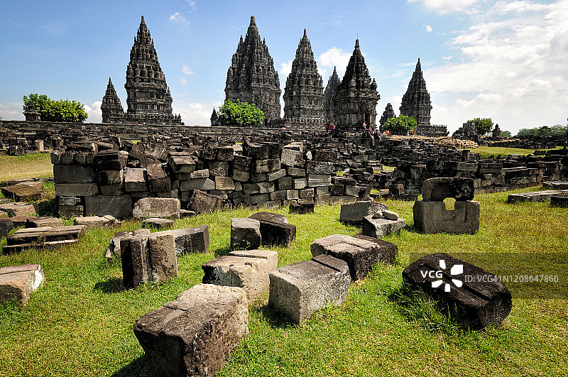 印度尼西亚爪哇岛的普兰巴南印度教寺庙图片素材